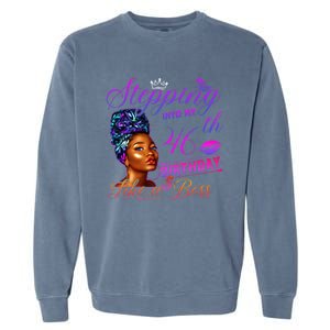 Born In 1975 Stepping Into My 46th Birthday Black Gift Garment-Dyed Sweatshirt