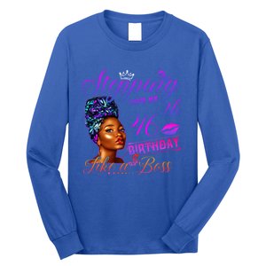 Born In 1975 Stepping Into My 46th Birthday Black Gift Long Sleeve Shirt