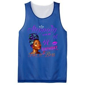 Born In 1975 Stepping Into My 46th Birthday Black Gift Mesh Reversible Basketball Jersey Tank