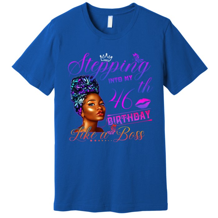 Born In 1975 Stepping Into My 46th Birthday Black Gift Premium T-Shirt