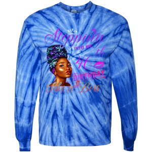 Born In 1975 Stepping Into My 46th Birthday Black Gift Tie-Dye Long Sleeve Shirt