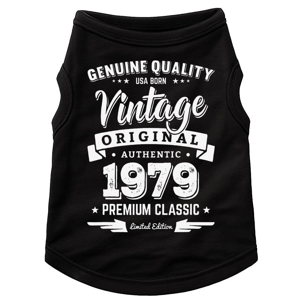 Born In 1979 Vintage Birthday Made In 1979 S Doggie Tank