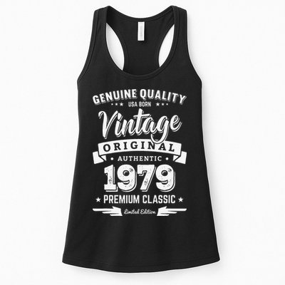 Born In 1979 Vintage Birthday Made In 1979 S Womens Tank Top