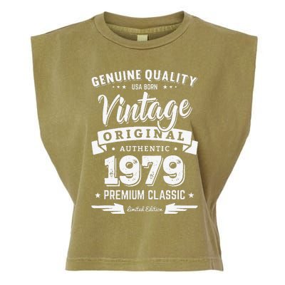 Born In 1979 Vintage Birthday Made In 1979 S Garment-Dyed Women's Muscle Tee