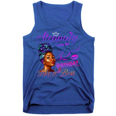 Born In 1989 Stepping Into My 32nd Birthday Black Gift Tank Top
