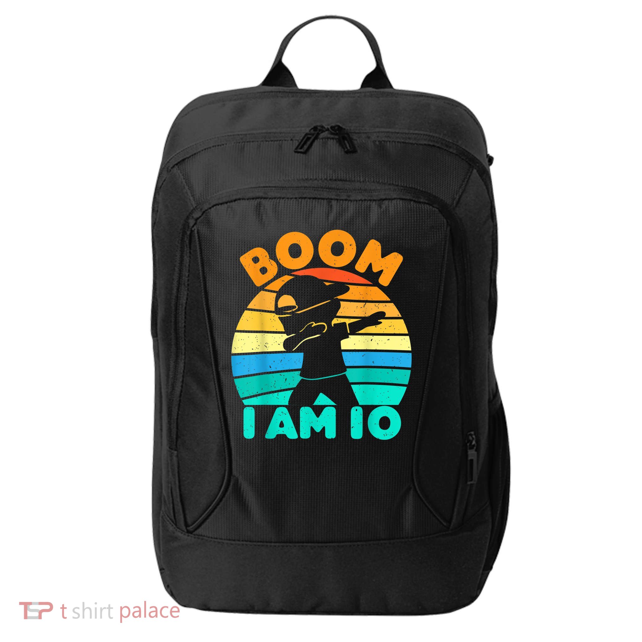 Boom I'm 10 Years Old 10th Birthday Party Dabbing K.i.d.s Boys City Backpack