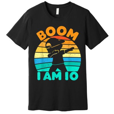 Boom I'm 10 Years Old 10th Birthday Party Dabbing K.i.d.s Boys Premium T-Shirt