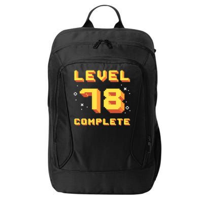 Born In 1943 Level 78 Complete 78th Birthday Retro Gaming Gift City Backpack