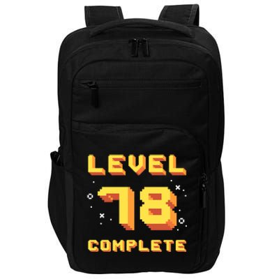 Born In 1943 Level 78 Complete 78th Birthday Retro Gaming Gift Impact Tech Backpack