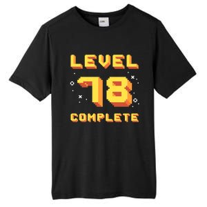 Born In 1943 Level 78 Complete 78th Birthday Retro Gaming Gift Tall Fusion ChromaSoft Performance T-Shirt