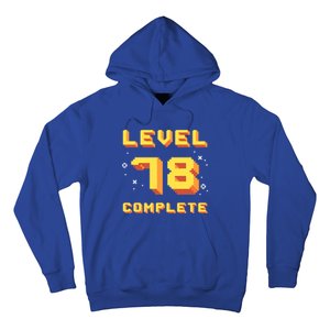 Born In 1943 Level 78 Complete 78th Birthday Retro Gaming Gift Hoodie