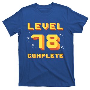 Born In 1943 Level 78 Complete 78th Birthday Retro Gaming Gift T-Shirt