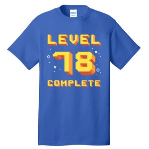 Born In 1943 Level 78 Complete 78th Birthday Retro Gaming Gift Tall T-Shirt