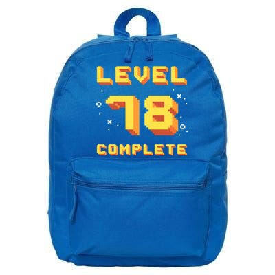 Born In 1943 Level 78 Complete 78th Birthday Retro Gaming Gift 16 in Basic Backpack