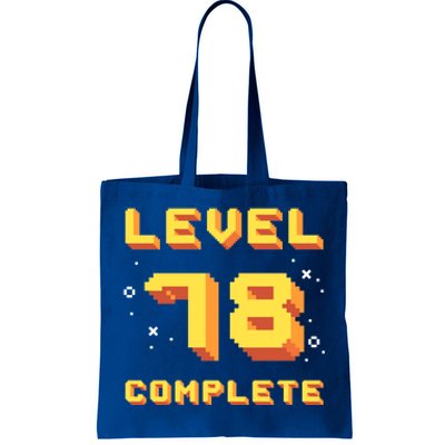 Born In 1943 Level 78 Complete 78th Birthday Retro Gaming Gift Tote Bag