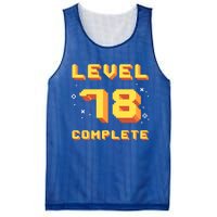 Born In 1943 Level 78 Complete 78th Birthday Retro Gaming Gift Mesh Reversible Basketball Jersey Tank