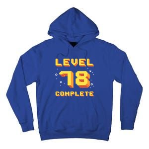 Born In 1943 Level 78 Complete 78th Birthday Retro Gaming Gift Tall Hoodie