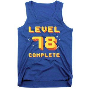 Born In 1943 Level 78 Complete 78th Birthday Retro Gaming Gift Tank Top