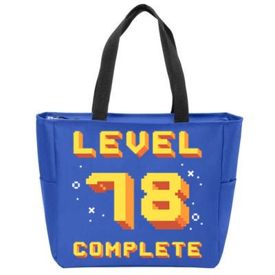 Born In 1943 Level 78 Complete 78th Birthday Retro Gaming Gift Zip Tote Bag