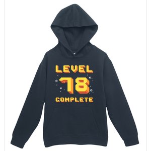 Born In 1943 Level 78 Complete 78th Birthday Retro Gaming Gift Urban Pullover Hoodie