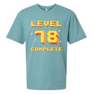 Born In 1943 Level 78 Complete 78th Birthday Retro Gaming Gift Sueded Cloud Jersey T-Shirt