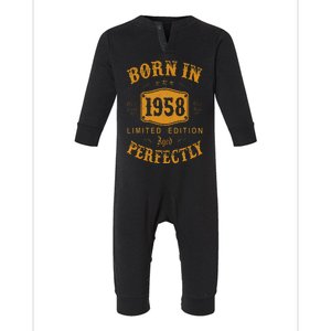 Born In 1958 65 Years Old 65th Birthday Gifts Infant Fleece One Piece