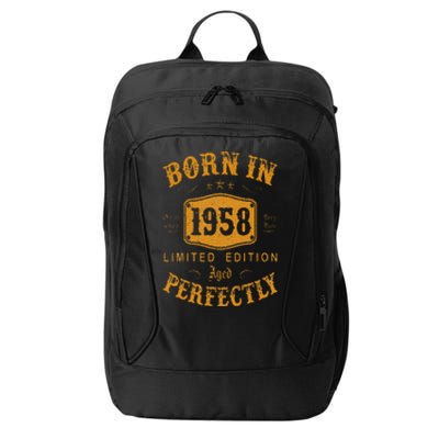 Born In 1958 65 Years Old 65th Birthday Gifts City Backpack