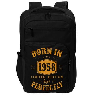 Born In 1958 65 Years Old 65th Birthday Gifts Impact Tech Backpack