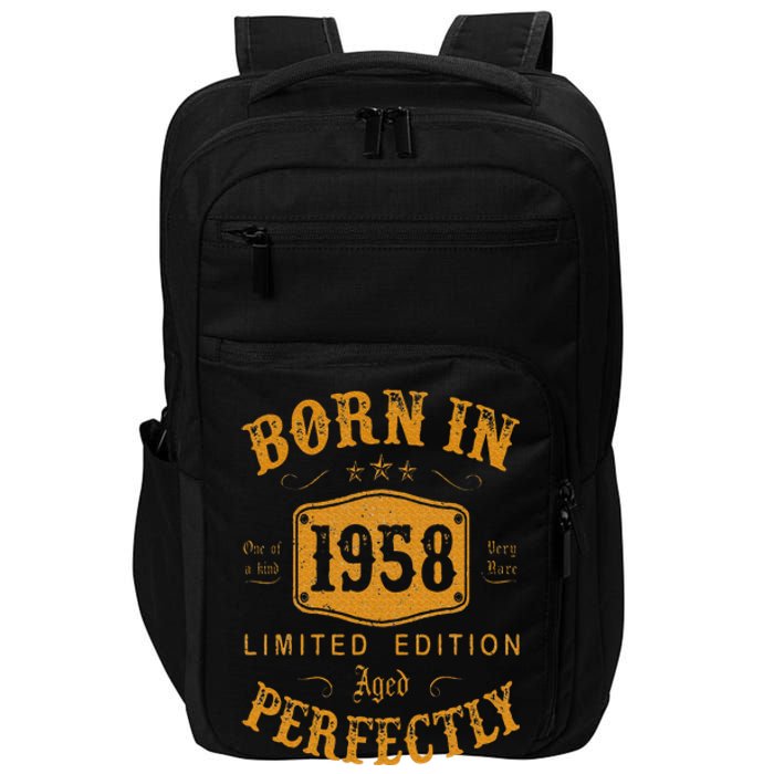 Born In 1958 65 Years Old 65th Birthday Gifts Impact Tech Backpack