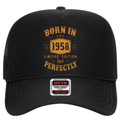 Born In 1958 65 Years Old 65th Birthday Gifts Trucker Hat