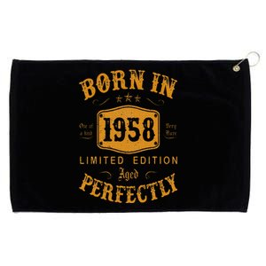 Born In 1958 65 Years Old 65th Birthday Gifts Grommeted Golf Towel