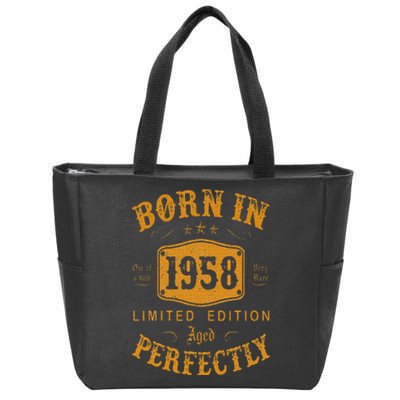 Born In 1958 65 Years Old 65th Birthday Gifts Zip Tote Bag