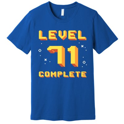 Born In 1950 Level 71 Complete 71th Birthday Retro Gaming Funny Gift Premium T-Shirt