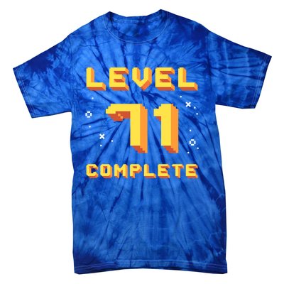 Born In 1950 Level 71 Complete 71th Birthday Retro Gaming Funny Gift Tie-Dye T-Shirt