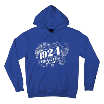 Born In 1924 100th Birthday Aging Like Fine Wine Hoodie