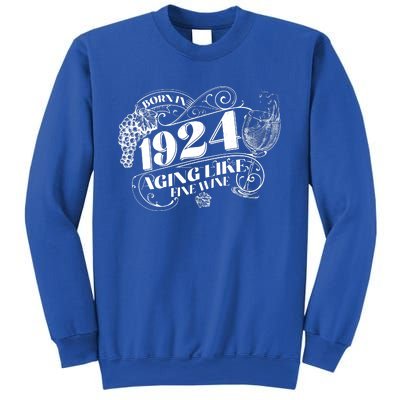 Born In 1924 100th Birthday Aging Like Fine Wine Sweatshirt