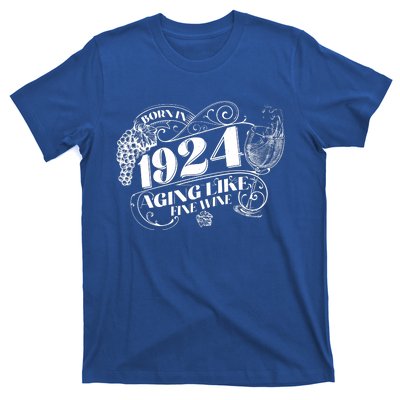 Born In 1924 100th Birthday Aging Like Fine Wine T-Shirt