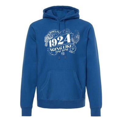 Born In 1924 100th Birthday Aging Like Fine Wine Premium Hoodie