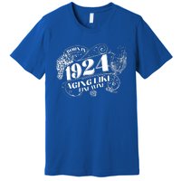 Born In 1924 100th Birthday Aging Like Fine Wine Premium T-Shirt