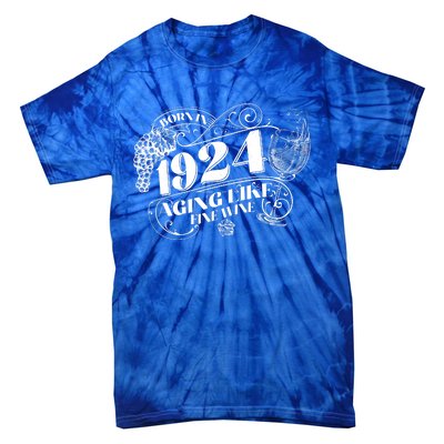 Born In 1924 100th Birthday Aging Like Fine Wine Tie-Dye T-Shirt