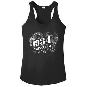 Born In 1934 90th Birthday Aging Like Fine Wine Ladies PosiCharge Competitor Racerback Tank