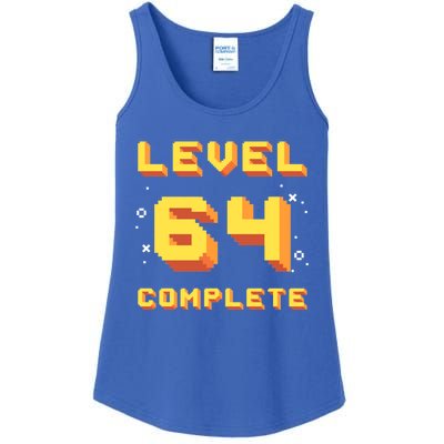 Born In 1957 Level 64 Complete 64th Birthday Retro Gaming Gift Ladies Essential Tank