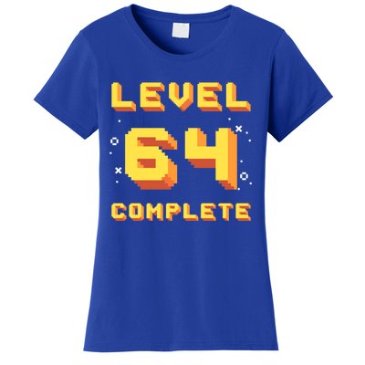 Born In 1957 Level 64 Complete 64th Birthday Retro Gaming Gift Women's T-Shirt