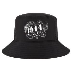 Born In 1944 80th Birthday Aging Like Fine Wine Cool Comfort Performance Bucket Hat