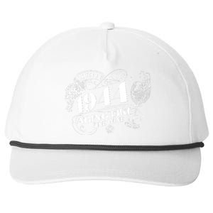 Born In 1944 80th Birthday Aging Like Fine Wine Snapback Five-Panel Rope Hat