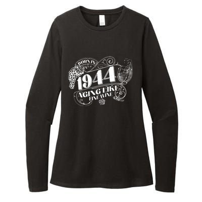 Born In 1944 80th Birthday Aging Like Fine Wine Womens CVC Long Sleeve Shirt