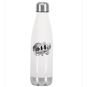 Born In 1944 80th Birthday Aging Like Fine Wine Stainless Steel Insulated Water Bottle