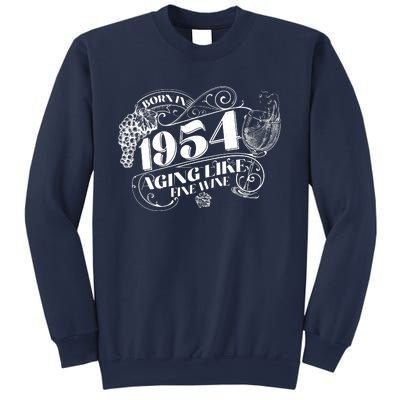 Born In 1954 70th Birthday Aging Like Fine Wine Sweatshirt