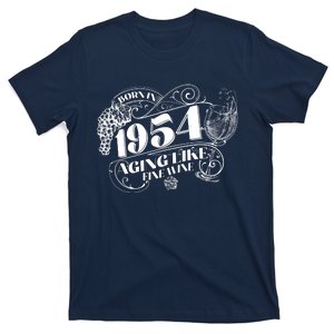 Born In 1954 70th Birthday Aging Like Fine Wine T-Shirt