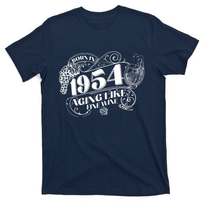 Born In 1954 70th Birthday Aging Like Fine Wine T-Shirt